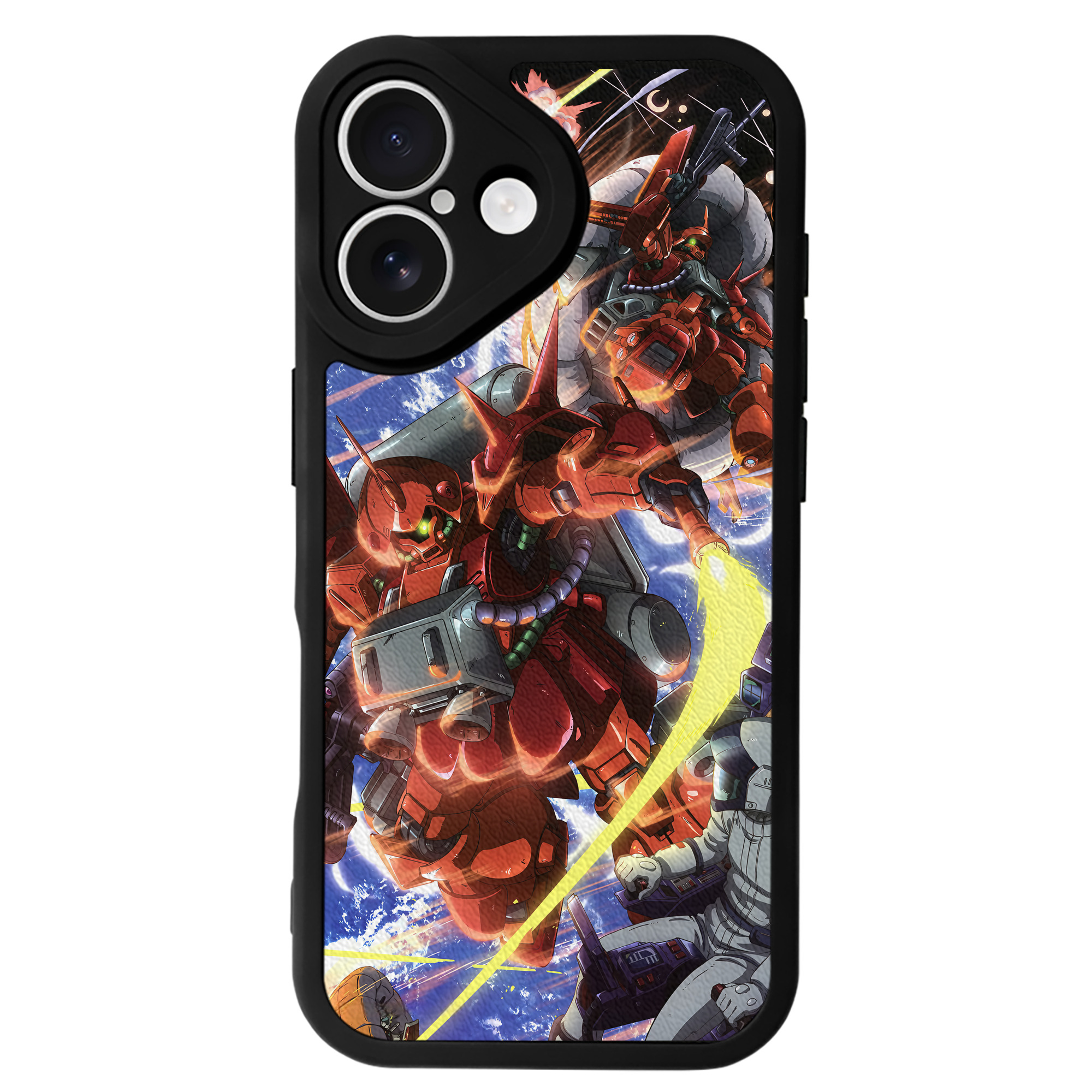 （画像用） 機動戦士ガンダム Mobile Suit Gundam 【iPhone 16シリーズ対応】シリコンスマホケース（レザー調） 材質：シリコン